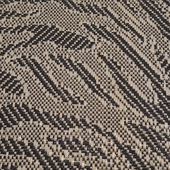 H&M Zebra Pattern Woven Straw Texture Clutch - Picture 9 of 16